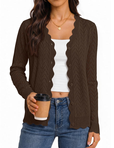 Merokeety Womens Fall Long Sleeve Open Front Cardigan Sweaters